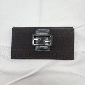 Fendi Black/Brown Long Wallet